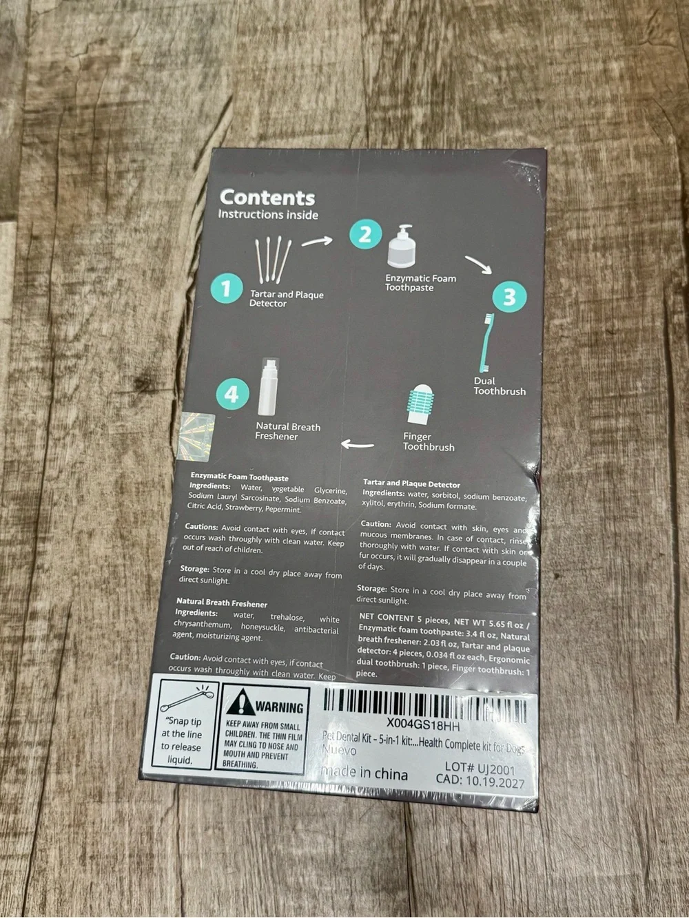 Kokoro Dog Teeth Cleaning Kit 5 Piece Dental Care‎ Set Unopened Pet Oral Care